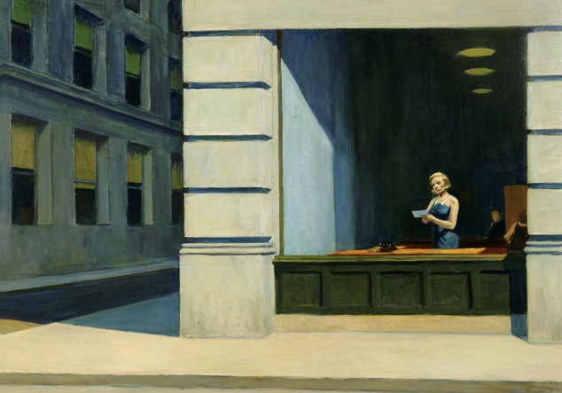 New York Office by Edward Hopper Greetings Card - Click Image to Close